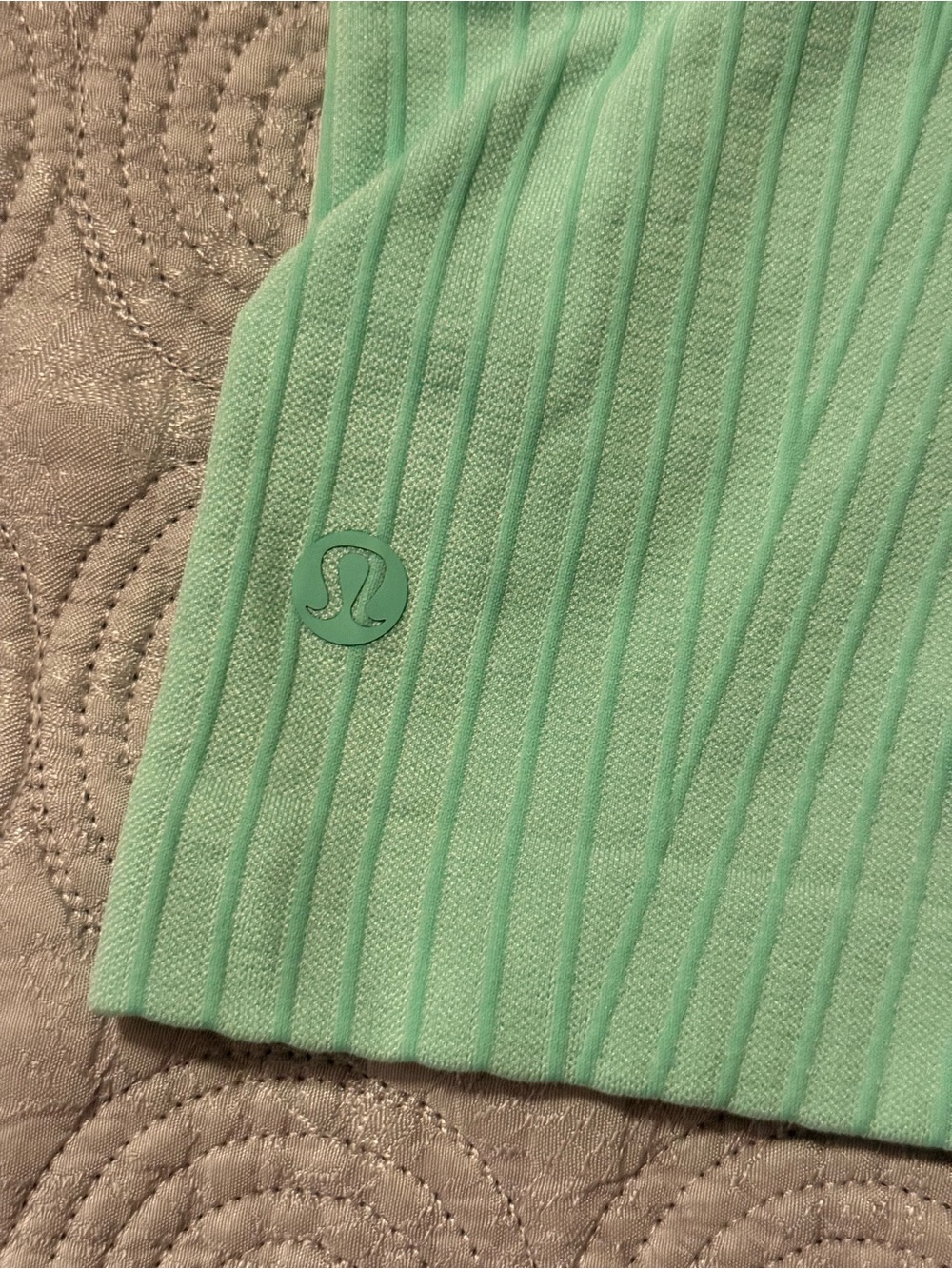 lululemon athletica Mint Green Ribbed Tank Top